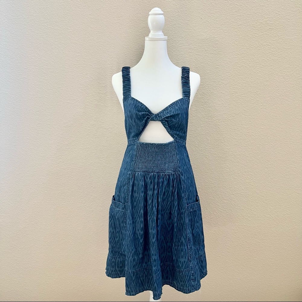 NWT Pilcro Ikat Denim Mini Sundress - Picture 4 of 8